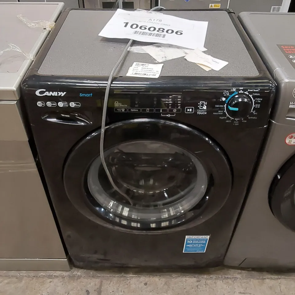 CANDY SMART PRO FREESTANDING WASHING MACHINE BLACK, MODEL CS1410TBBE/1-80