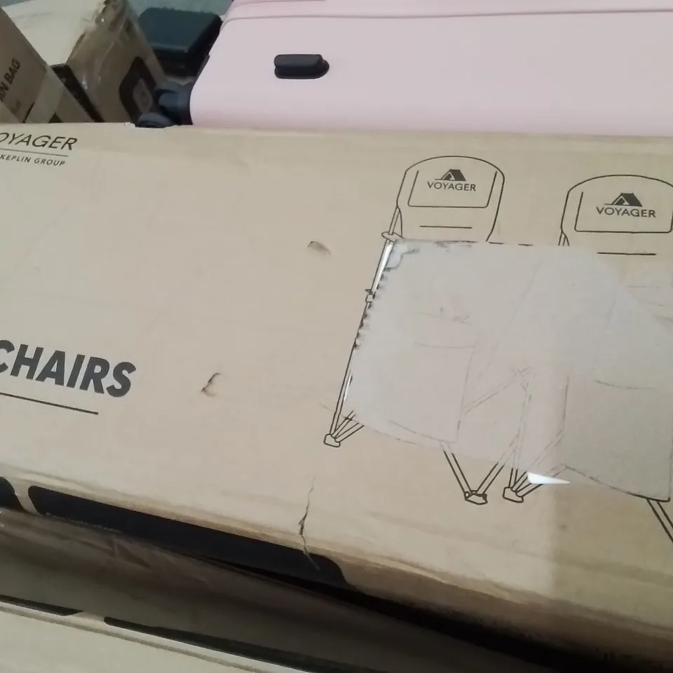 BOXED VOYAGER SET OF 2 CAMPING CHAIRS GREEN