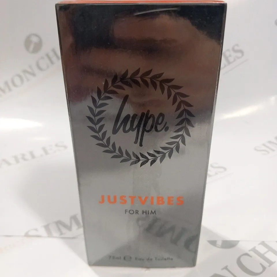 BOXED AND SEALED HYPE JUSTVIBES FOR HIM EAU DE TOILETTE 75ML