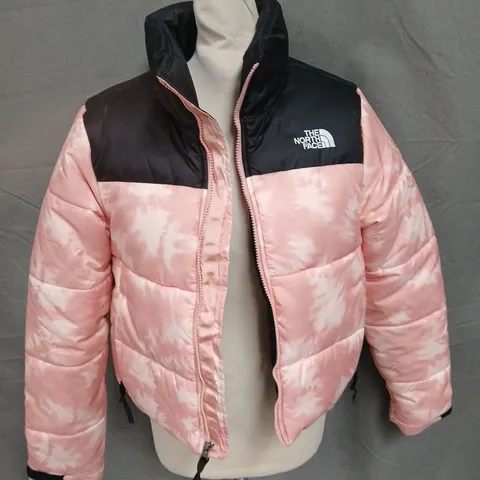 THE NORTH FACE WOMENS PADDED COAT IN PINK/BLACK - S/P