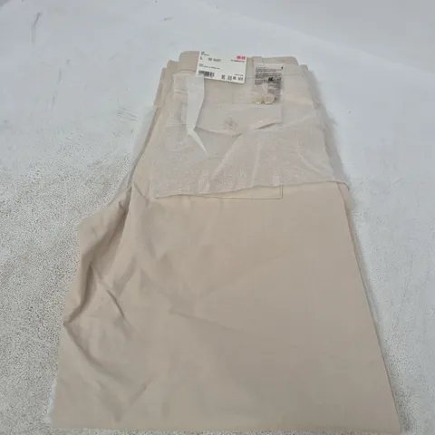 UNIQLO WOMEN'S JERSEY BARREL LEG TROUSERS LONG β SIZE L, NATURAL