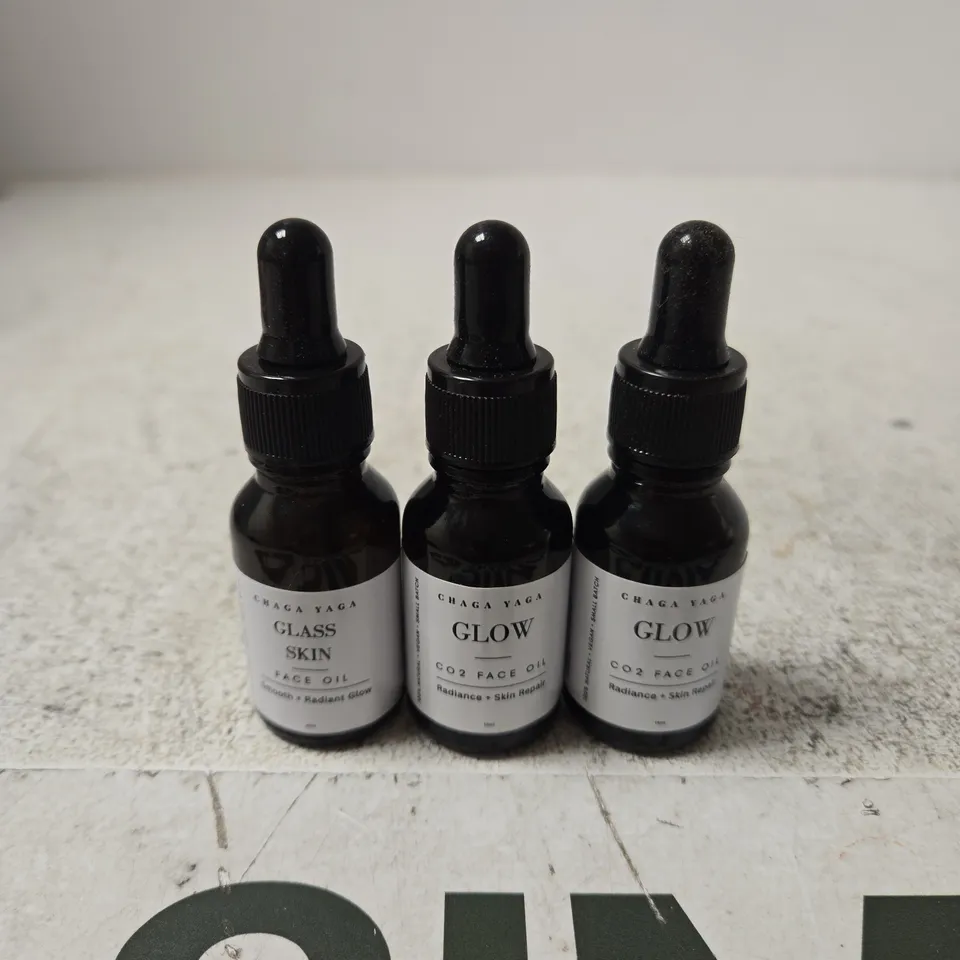 CHAGA YAGA GLASS SKIN & GLOW CO2 FACE OIL – SET OF 3