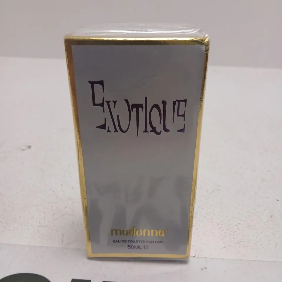 BOXED AND SEALED EXOTIQUE MADONNA EAU DE TOILETTE 50ML