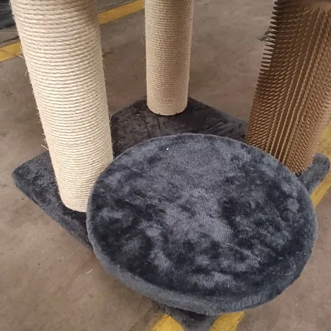 CAT TREE SOME PARTS MISSING & TREE IS SLANTED / DOESN'T SIT STRAIGHT