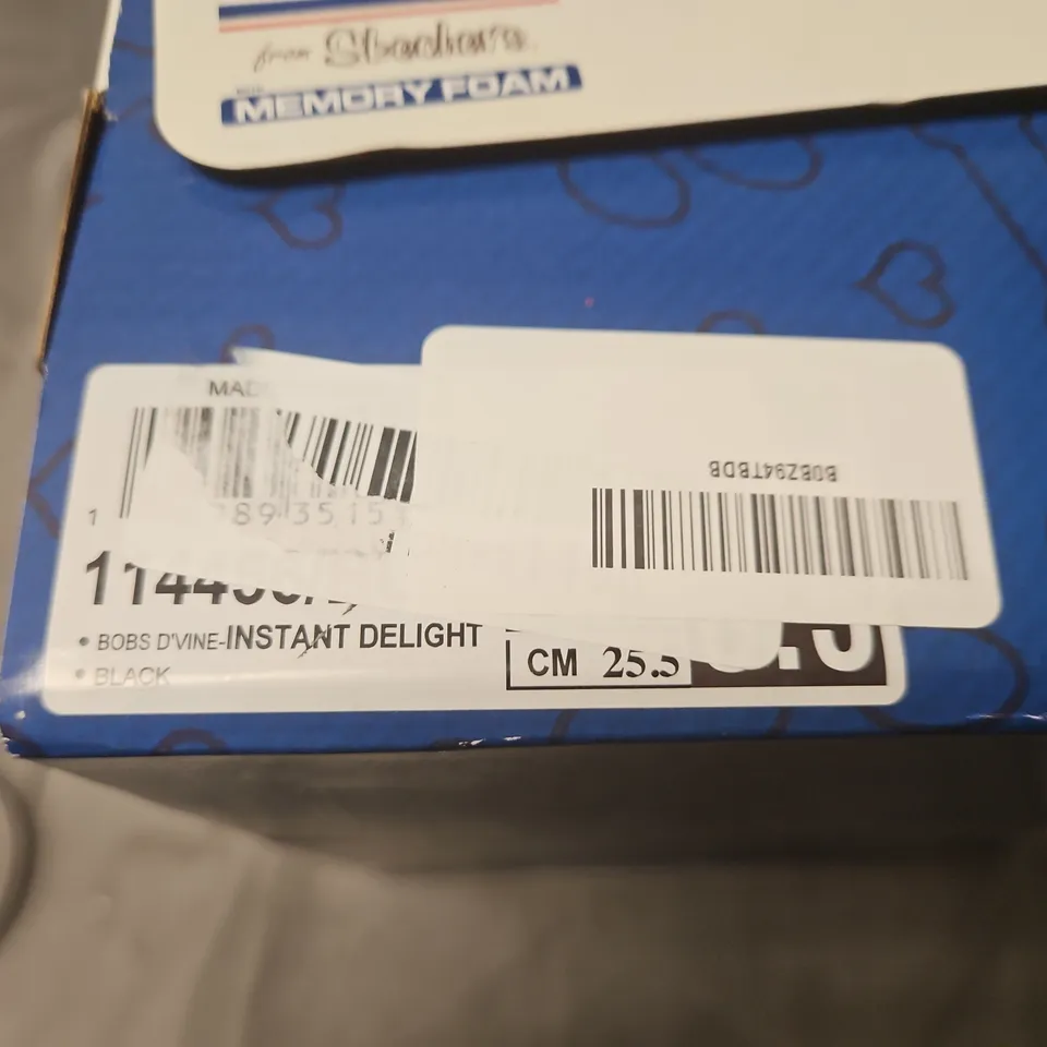 SKECHERS BOBS D’VINE INSTANT DELIGHT BLACK SNEAKERS – MEMORY FOAM - UK 5.5