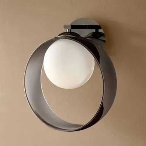 BOXED DANETTI CHLOE SILVER GLASS ADJUSTABLE WALL LIGHT