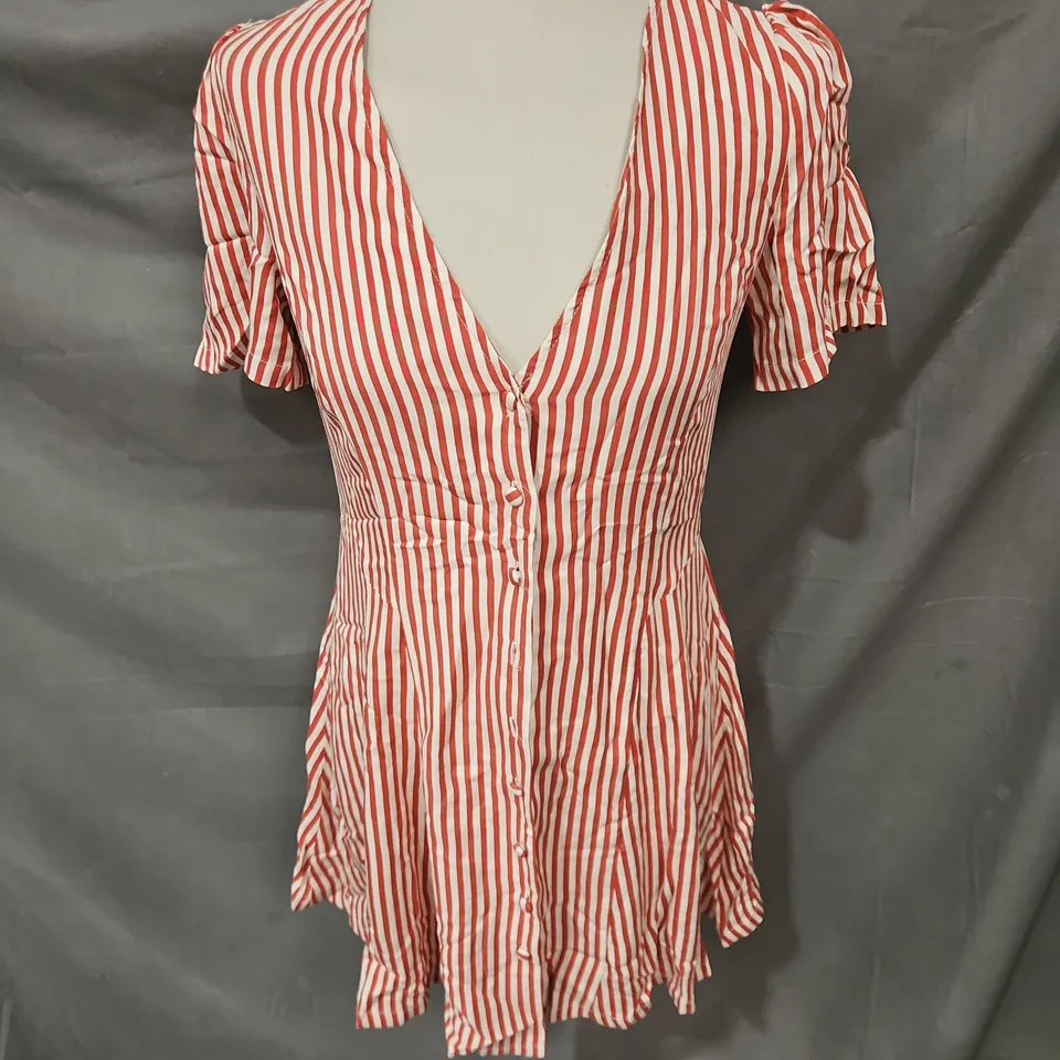 NOBODY'S CHILD ELLEN MINI DRESS IN MULTI STRIPE SIZE 10