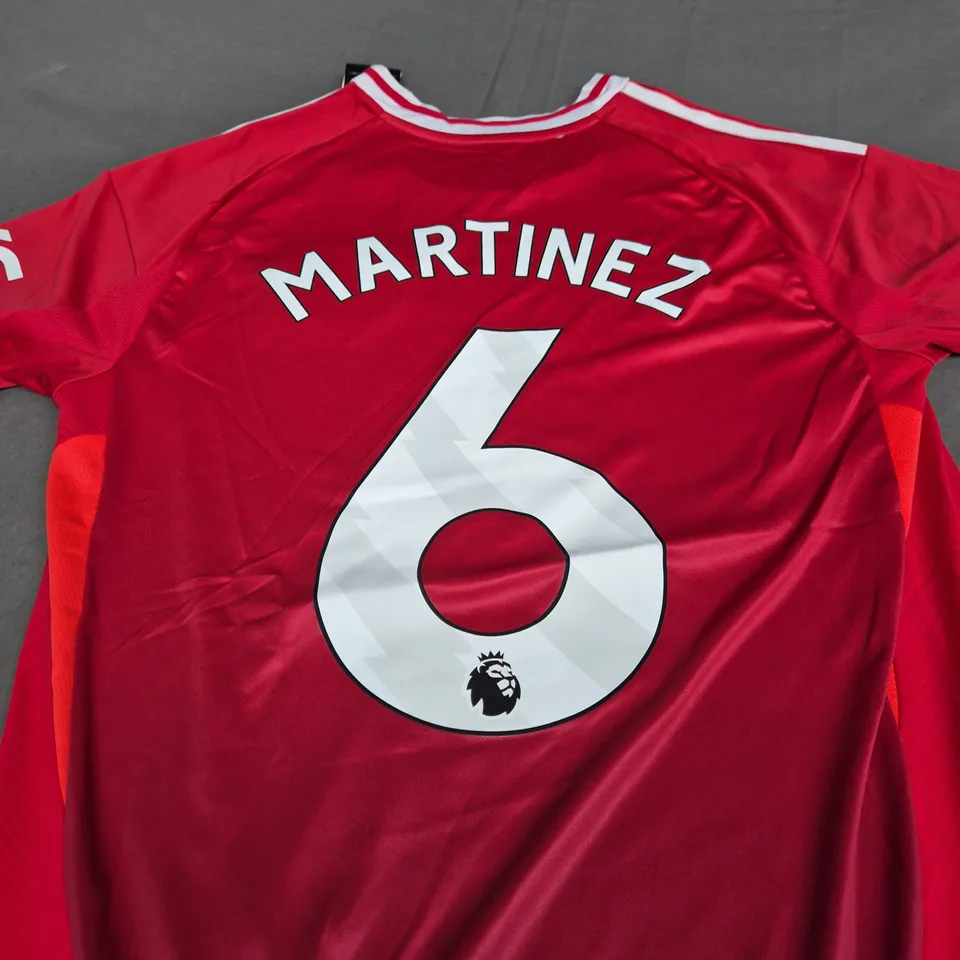 MANCHESTER UNITED FC HOME JERSEY WITH MARTINEZ 6 SIZE M