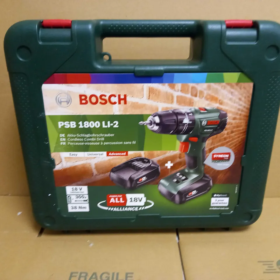 BOSCH PSB 1800 LI-2 CORDLESS COMBI DRILL