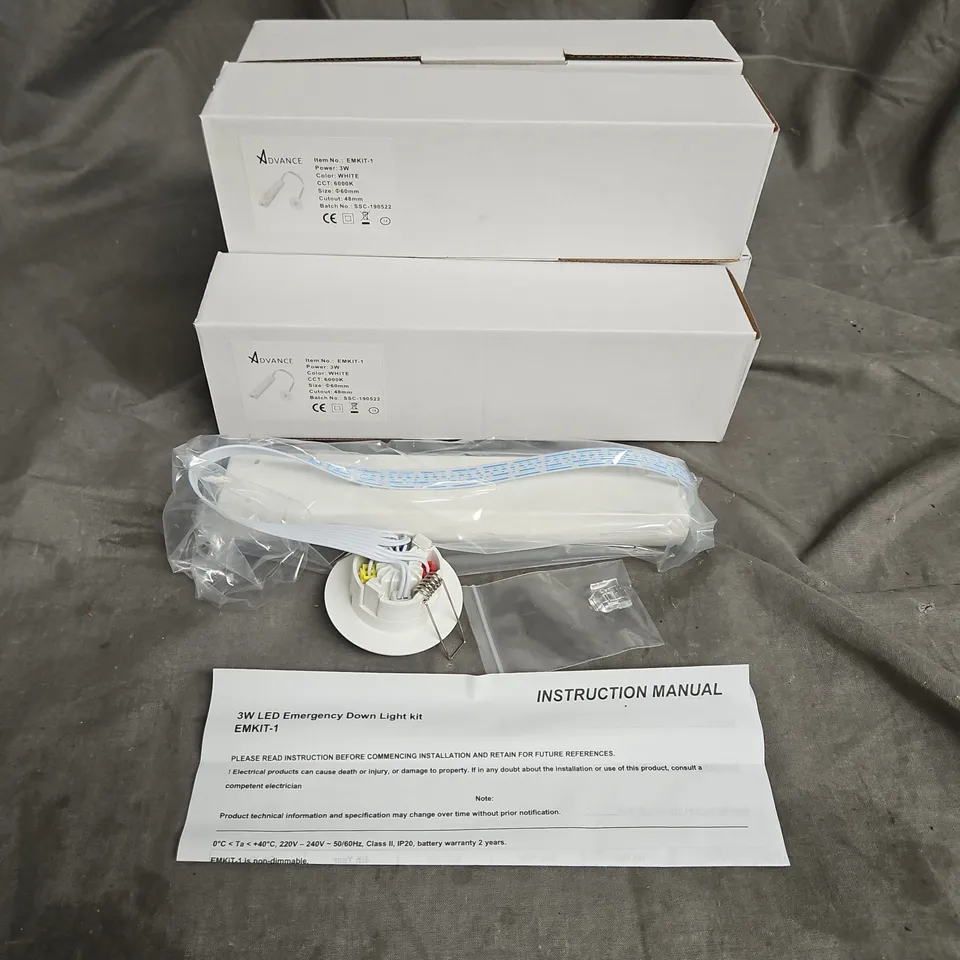 BOXED X5 ADVANCE EMKIT-1 3W LED EMERGENCY DOWNLIGHT KIT 