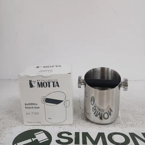 MOTTA METALLURGICA KNOCK BOX, ART. 7750 – STAINLESS STEEL