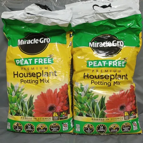 SET OF 2 MIRACLE-GRO PEAT FREE HOUSE PLANT POTTING MIX