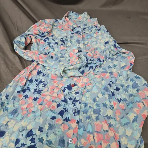 CATH KIDSTON FLORAL SHIRT – PASTEL PRINT, SIZE 14, WOMEN
