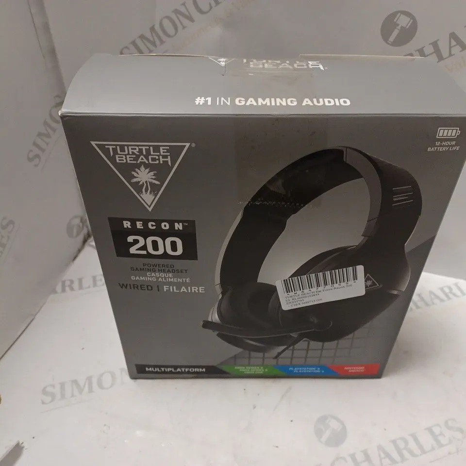BOXED TURTLE BEACH RECON 200 WIRED HEADSET IN BLACK