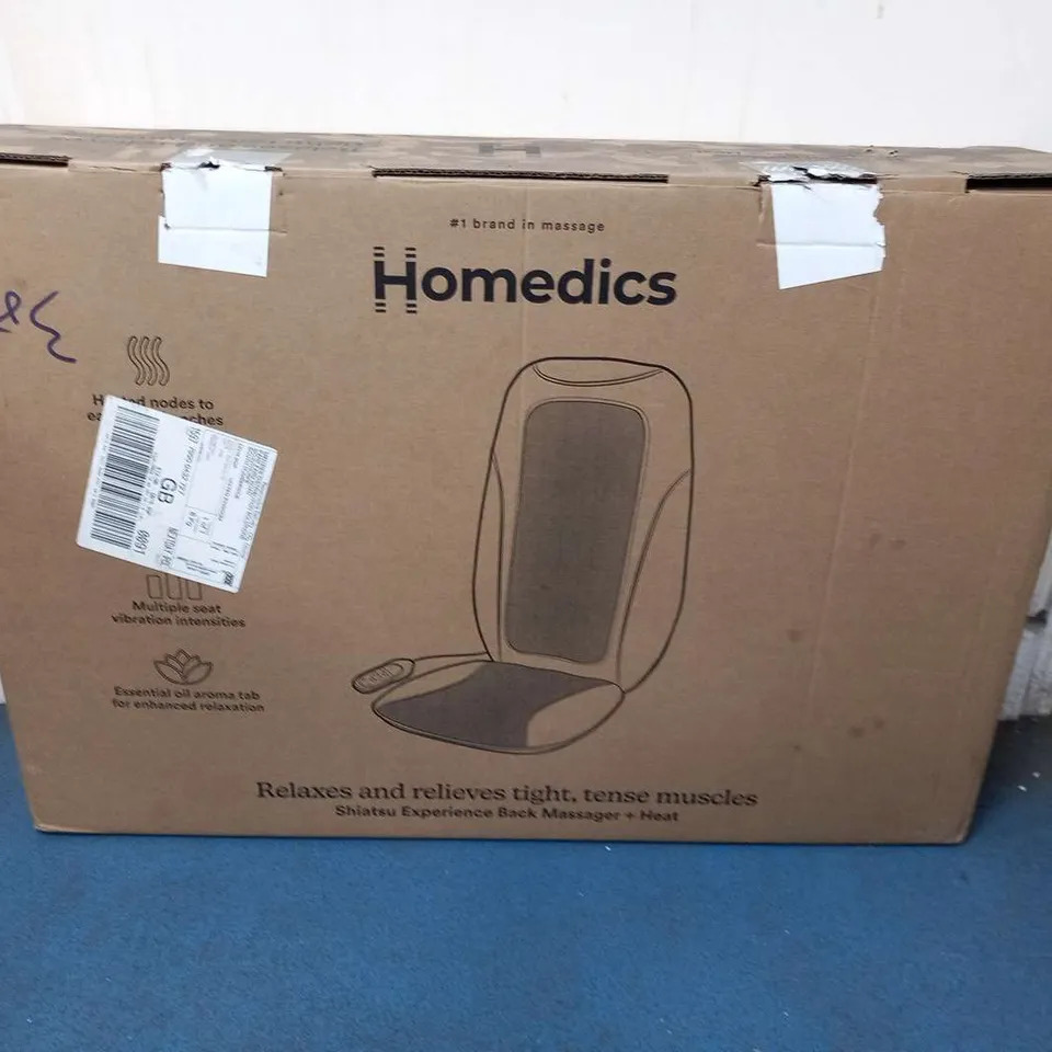 BOXED HOMEDICS SHIATSU EXPERIENCE BACK MASSAGER AND HEAT SBM-65H-GB