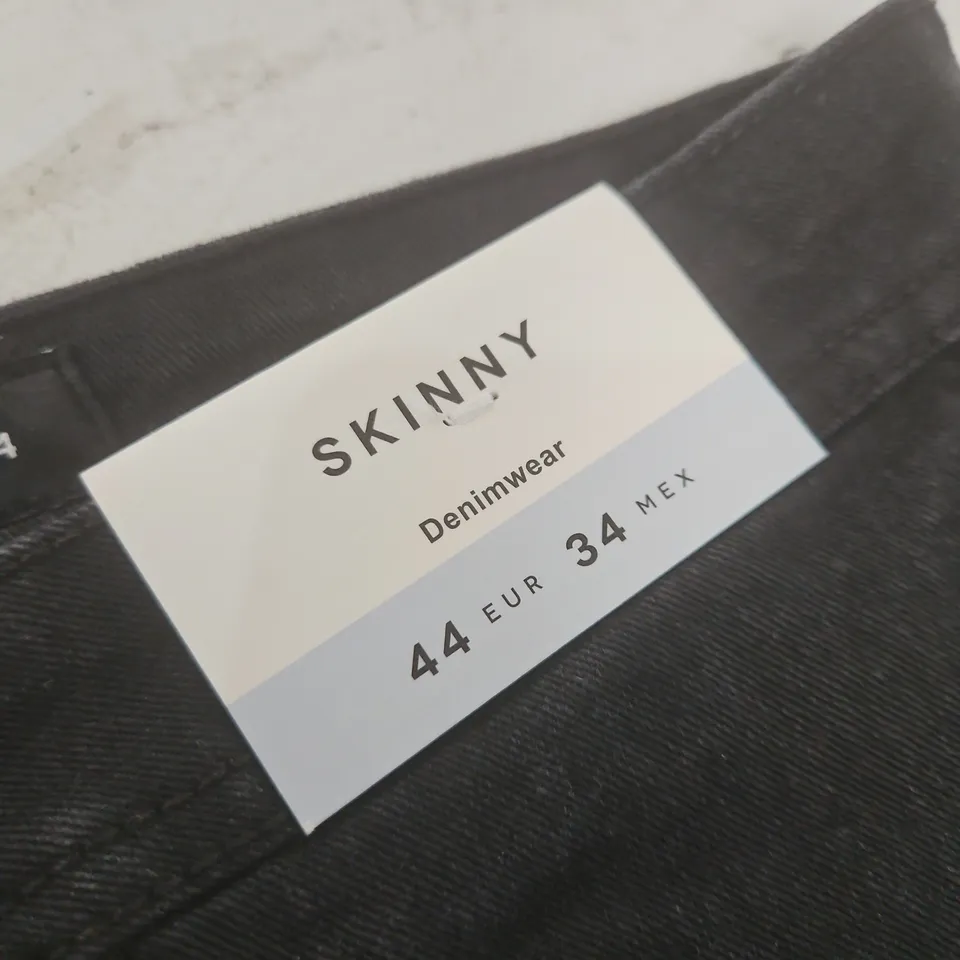 LEFTIES SKINNY DENIM JEANS – UK 34 (EU 44) – BLACK