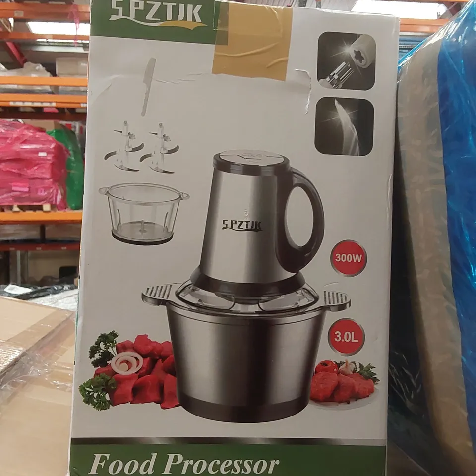 PALLET CONTAINING VARIOUS ASSORTED BOXED ITEMS TO INCLUDE,  FOOD PROCESSOR,  TEDDY FABRIC SWIVEL CHAIR, ULTRASONIC CLEANER, ELECTRIC GATE SWING ARM OPENER ETC.