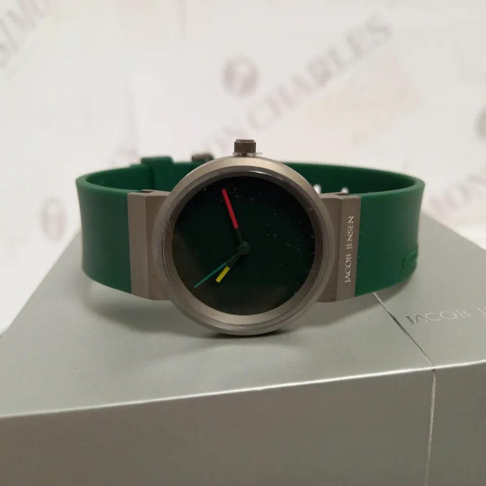 JACOB JENSEN ACRYLIC STRAP WATCH