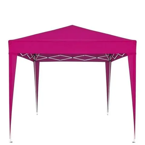 BOXED LARGE POP UP GAZEBO 2.5M X 2.5M - PINK - STURDY METAL FRAME WITH CARRY BAG [COLLECTION ONLY]