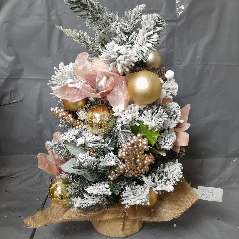 FROSTED ROSE TABLE TOP TREE RRP £29.99