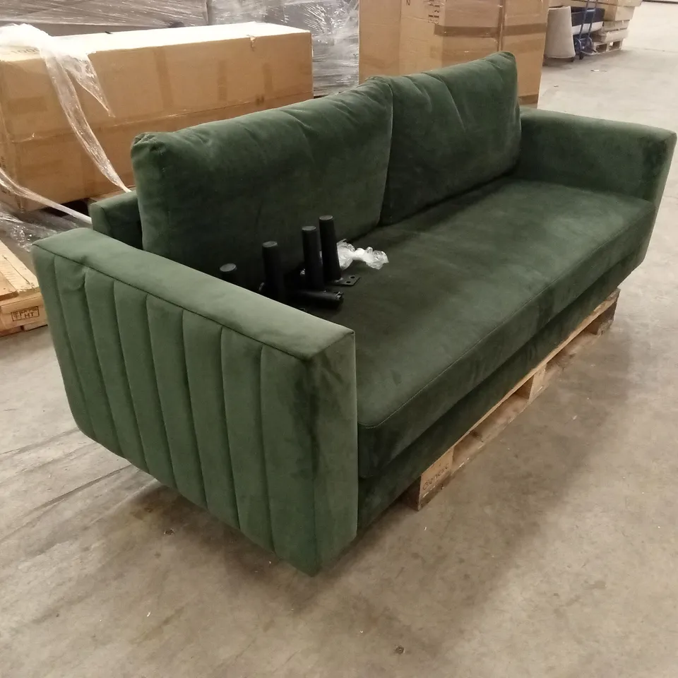LANA 3 SEATER SOFA, MOSS GREEN CLASSIC VELVET