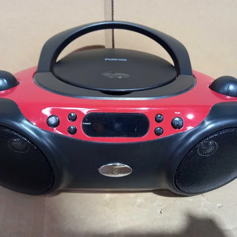 POLAROID BLUETOOTH CD BOOMBOX BLACK/RED