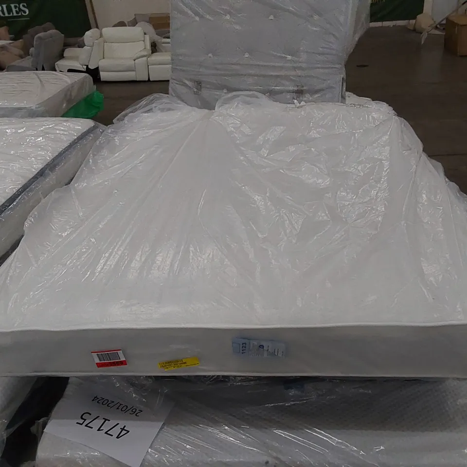 BAGGED DEEP QUILTED HYBRID OPEN COIL DOUBLE 4'6" MATTRESS 