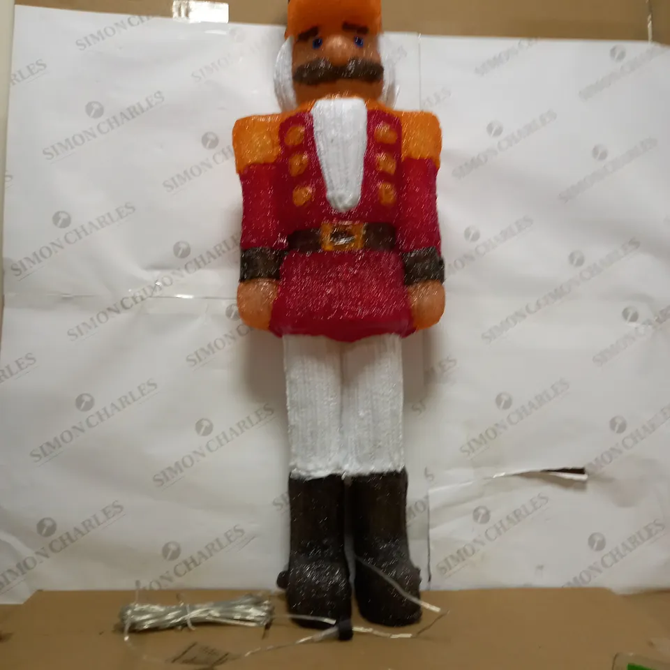 JOHN LEWIS 93CM NUTCRACKER WITH TIMER ICE WHITE LEDS
