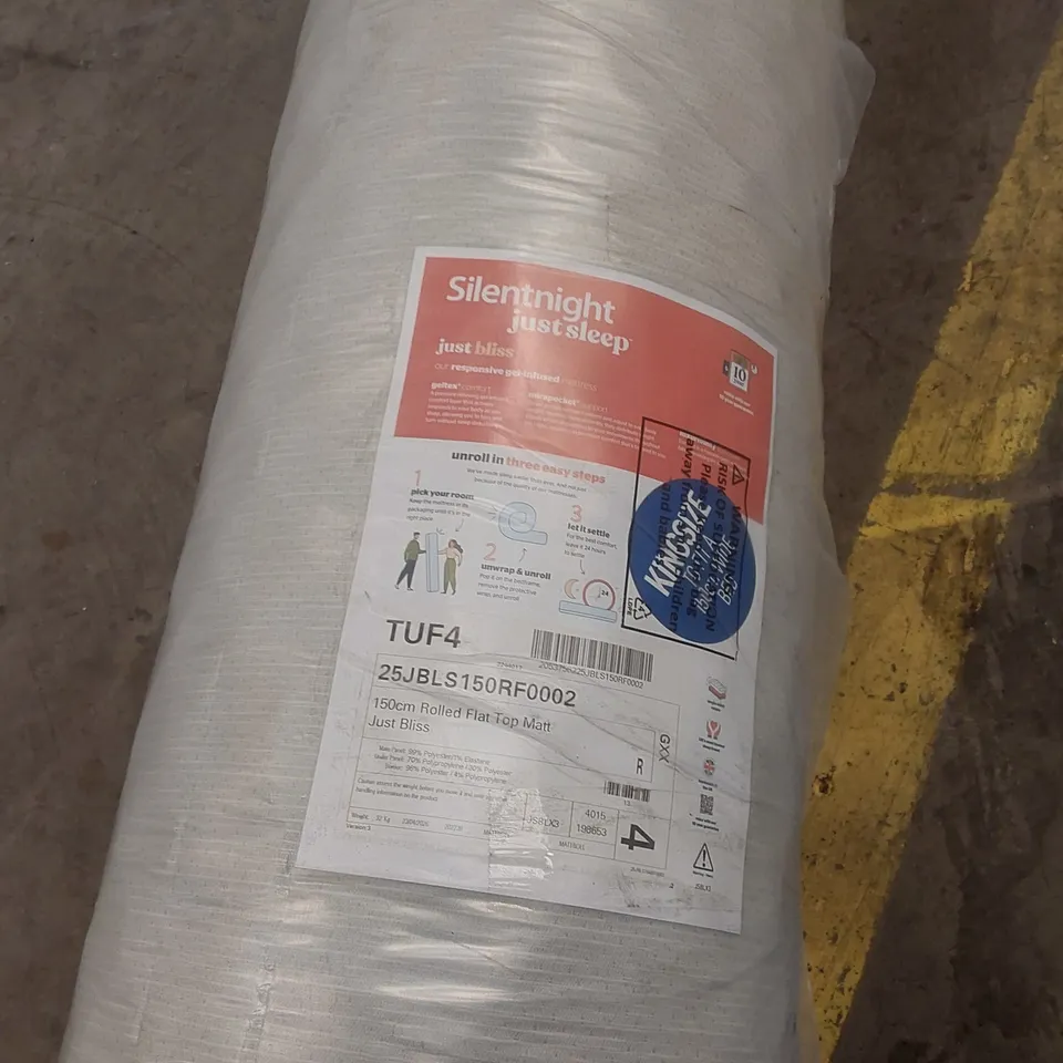 QUALITY BAGGED AND ROLLED SILENTNIGHT 150CM KING SIZE MATTRESS 
