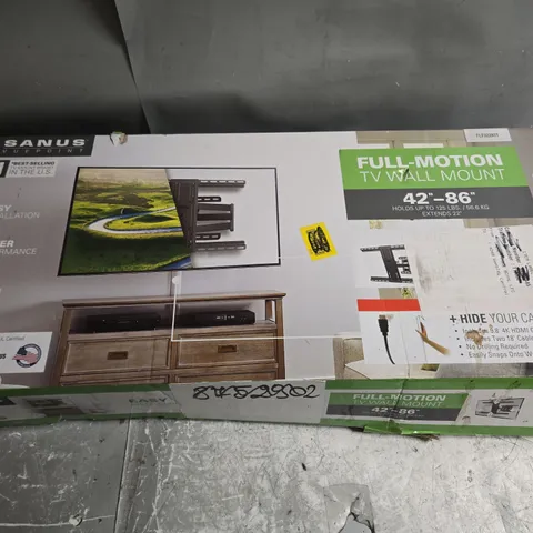 BOXED SANUS FULL MOTION TV WALL MOUNT - 42-86"