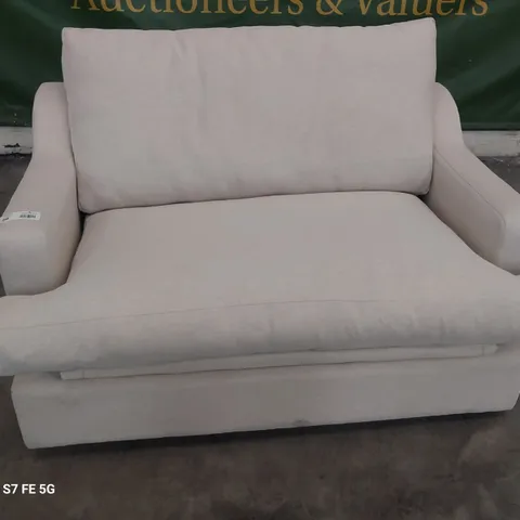 DESIGNER ATWORTH LOVE SEAT METAL ACTION SOFABED NATURAL FABRIC