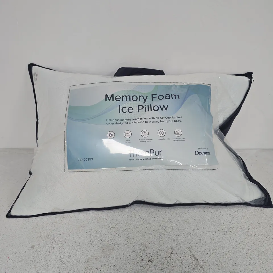 MEMORY FOAM ICE PILLOW – THERAPUR, EXCLUSIVE TO DREAMS