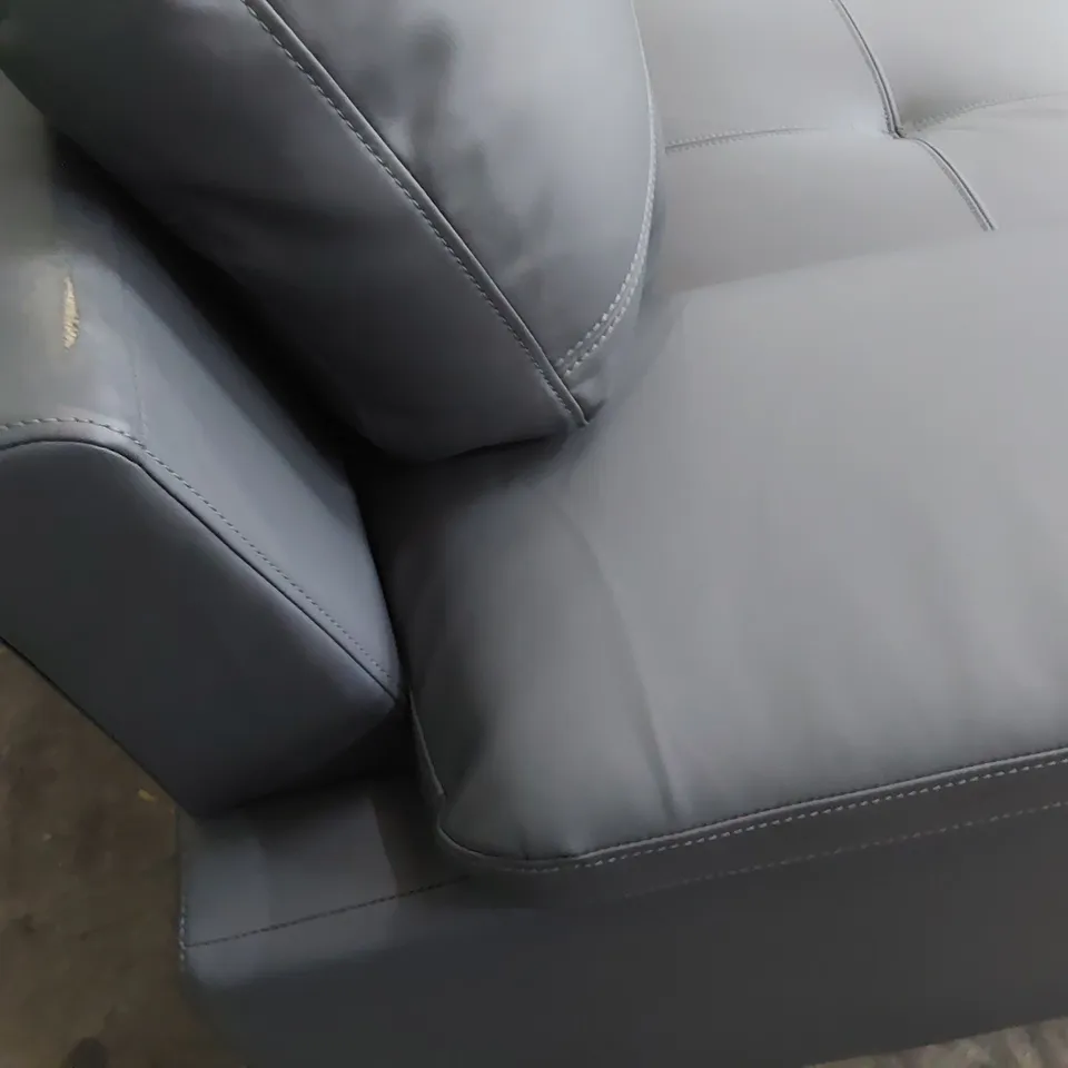 DESIGNER TWO SEATER GREY LEATHER 