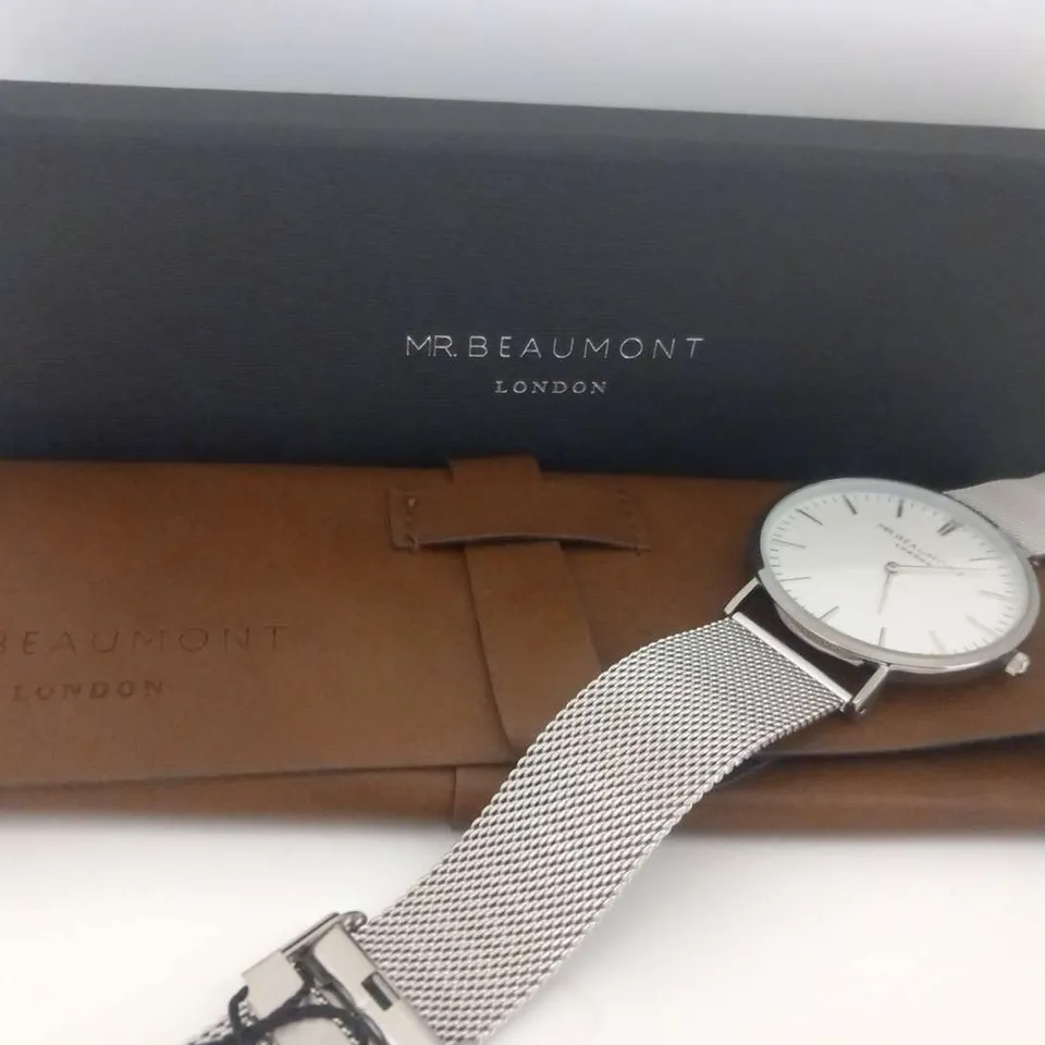 BOXCED MR BEAUMONT MESH WRIST WATCH