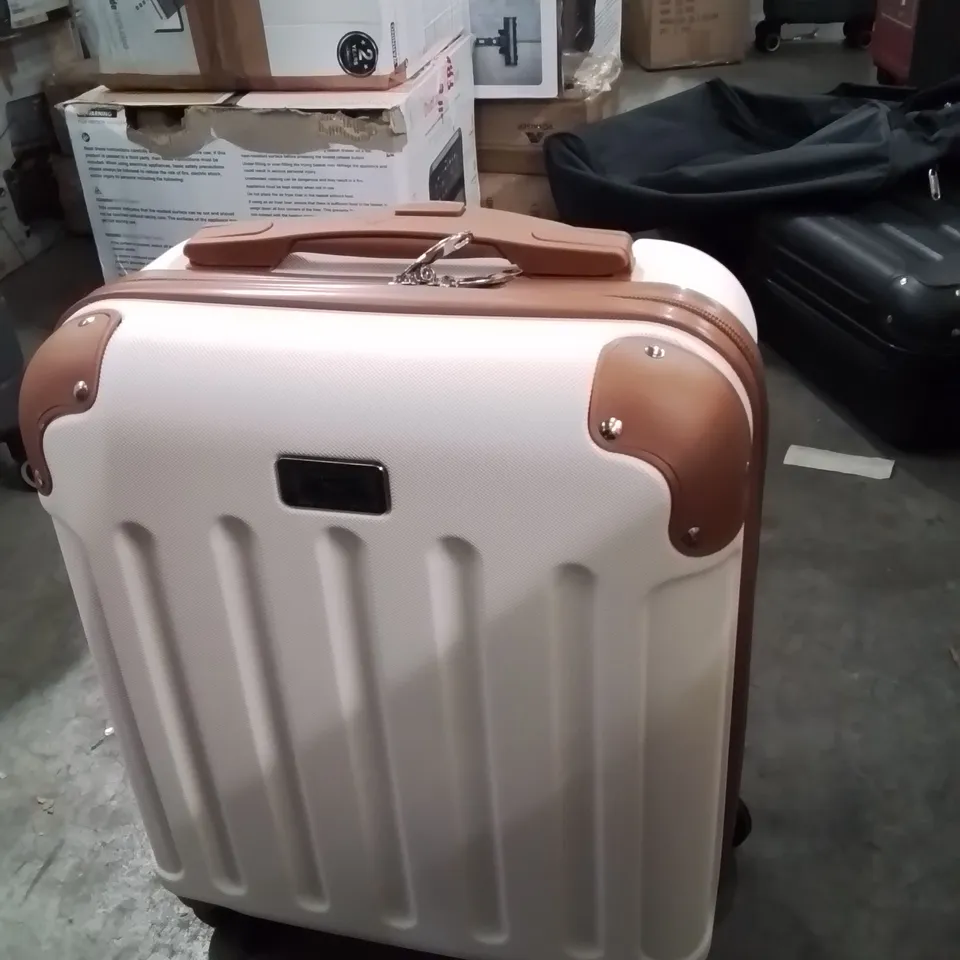 LUGG TRAVEL CABIN BAG CREAM&BROWN 