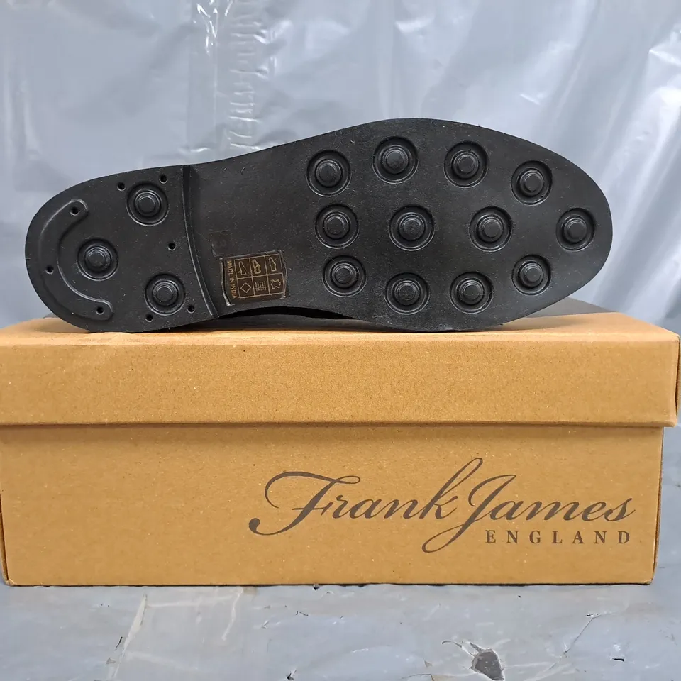 BOXED PAIR OF FRANK JAMES CHELSEA BOOTS IN BLACK SIZE UK 3