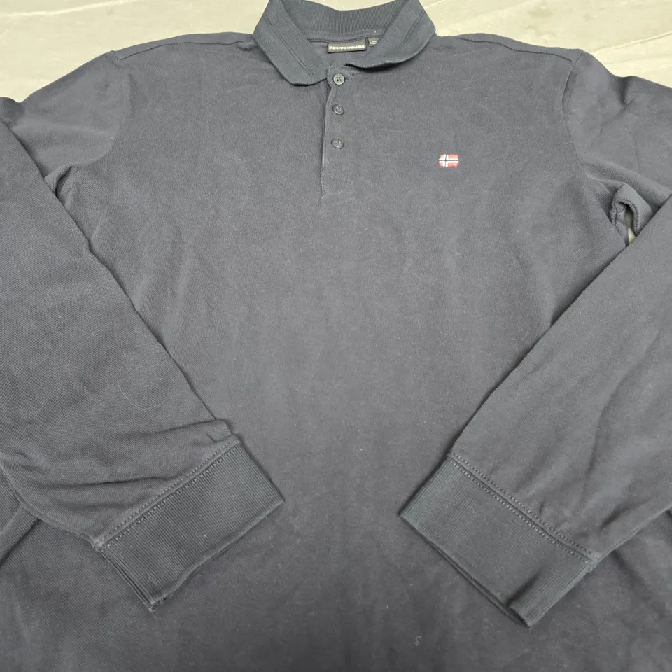 NAPAPIJRI LONG SLEEVE POLO SHIRT - SIZE M