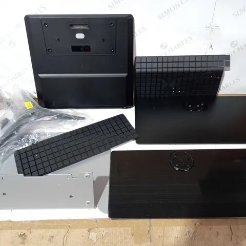 BOX OF APPROXIMATELY 5 ASSORTED TV STANDS FOR VARIOUS TV MODELS