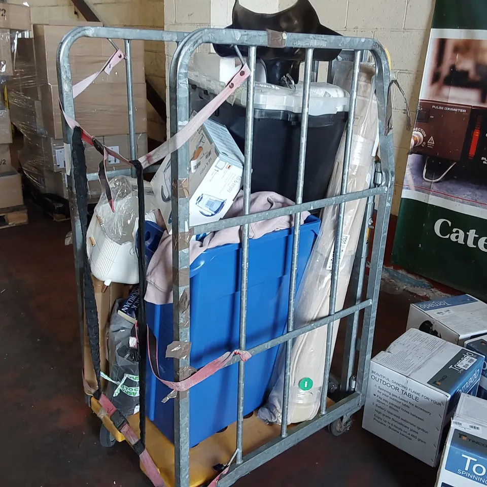 CAGE OF ASSORTED HOMEWARE AND CLOTHING PRODUCTS ECT (CAGE NOT INCLUDED)