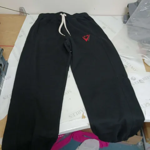 UNFOLLOWING VINDI BLACK JOGGER BOTTOMS SIZE XL