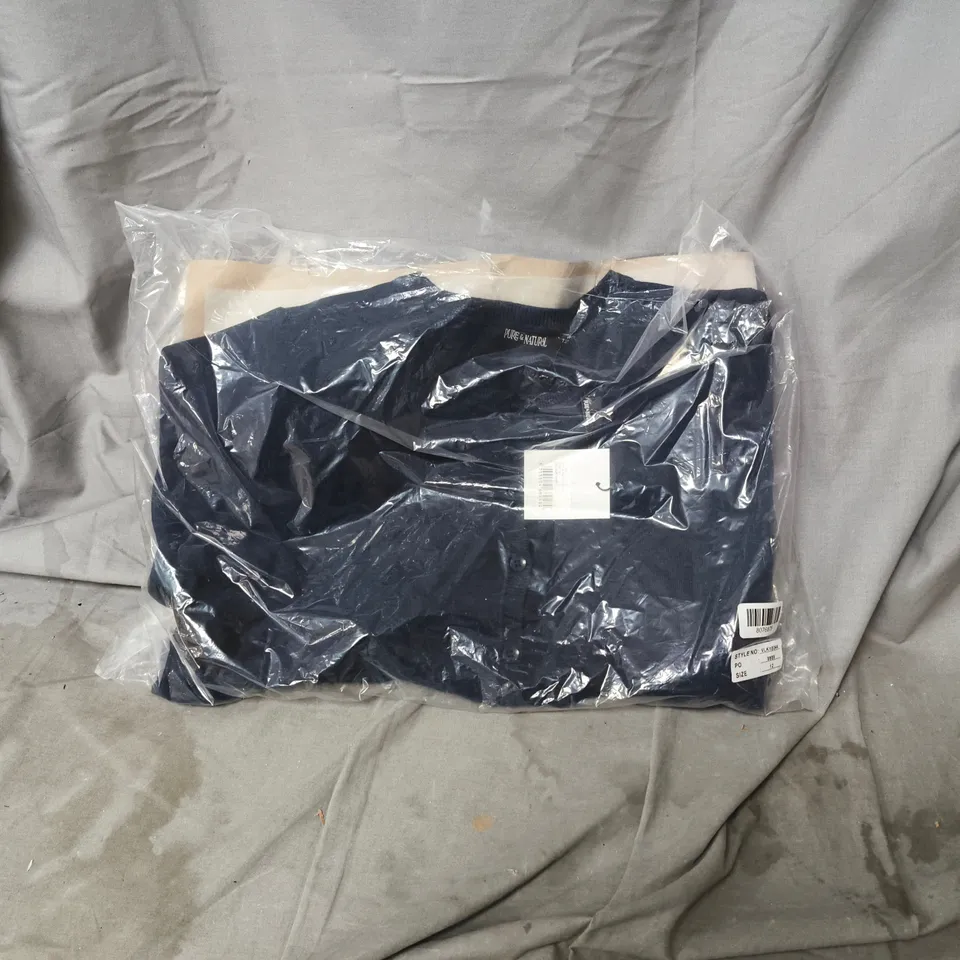 PURE & NATURAL LADIES CREW NECK CARDIGAN – NAVY, UK 12, STYLE VLK1604