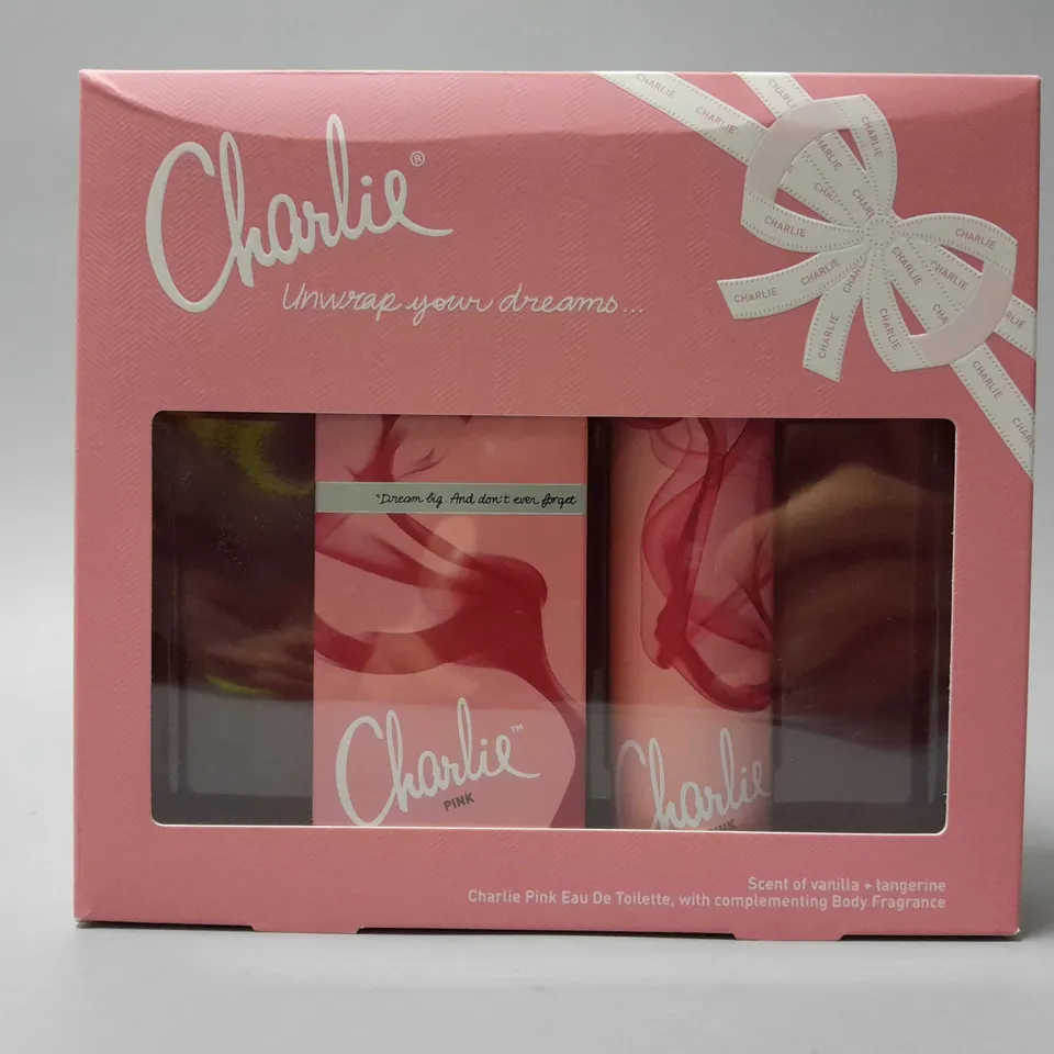 3 BOXED CHARLIE PINK SETS