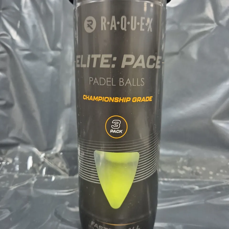 R.A.Q.U.E.X ELITE: PACE CHAMPIONSHIP GRADE PADEL BALLS (PACK OF 3 BALLS)