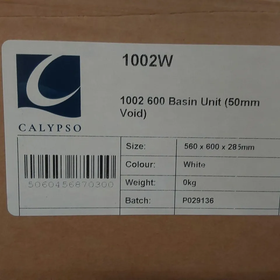 PALLET CONTAINING A LARGE ASSORTMENT OF BATHROOM FURNITURE PARTS INCLUDING: CALYPSO BASIN UNITS ECT