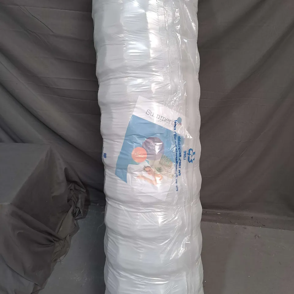 BAGGED AND ROLLED SUMMERBY MATTRESS - APPROXIMATE SIZE 155CM X UNSPECIFIED 