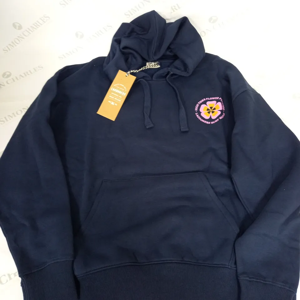 LAGOONERS NAVY HIGH TIDES HOODIE -SIZE 12