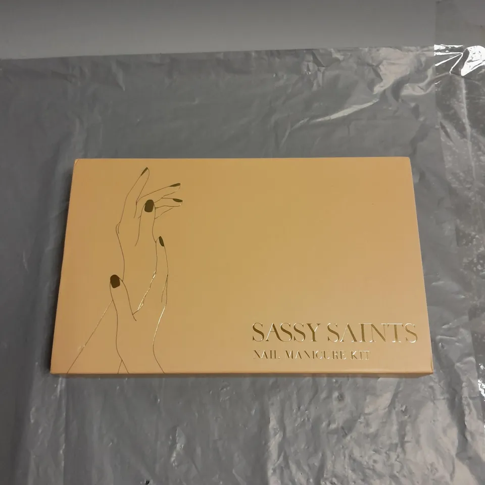 BOXED SASSY SAINTS NAIL MANICURE KIT