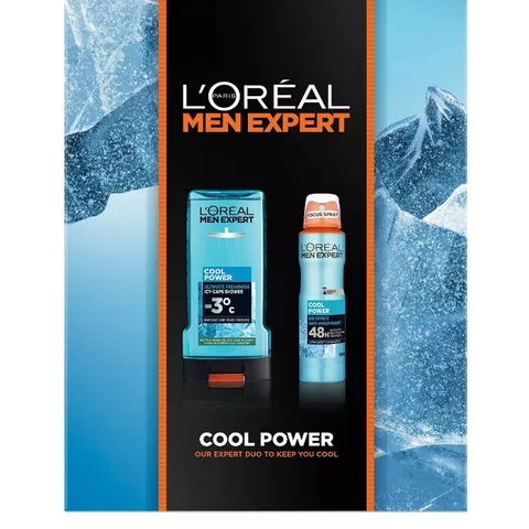 L'OREAL PARIS MEN EXPERT LOREAL PARIS MEN EXPERT COOL POWER GIFT SET FOR HIM, REFRESHING FACE & BODY HYGIENE DUO