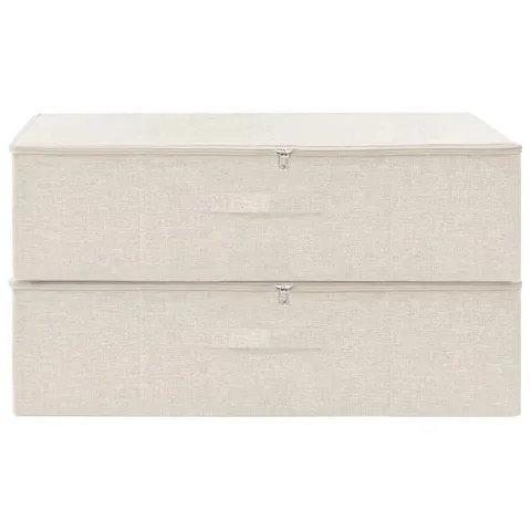 BOXED STORAGE BOXES FABRIC 70×40×18CM (SET OF 2)