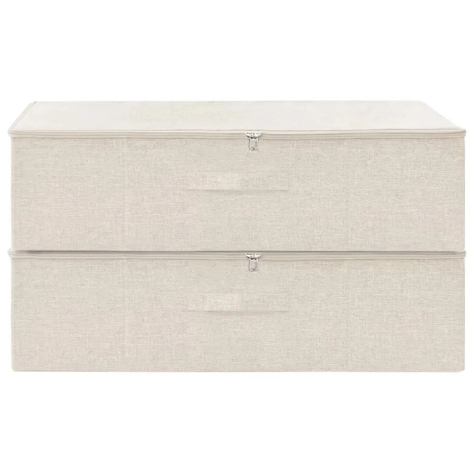 BOXED STORAGE BOXES FABRIC 70×40×18CM (SET OF 2)